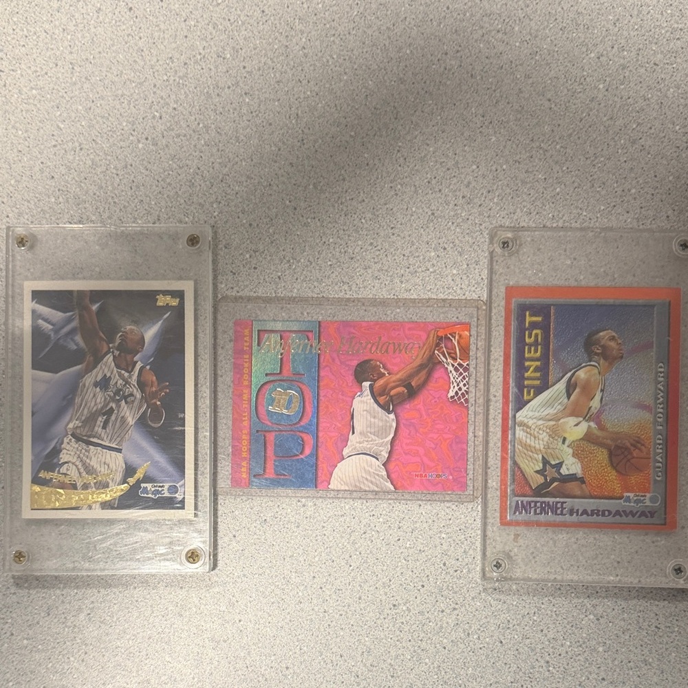 Anfernee Hardaway NBA Basketball Card Set - Pink, Blue, Gold Accents